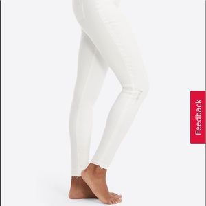Spanx white distressed skinny jeans NWT